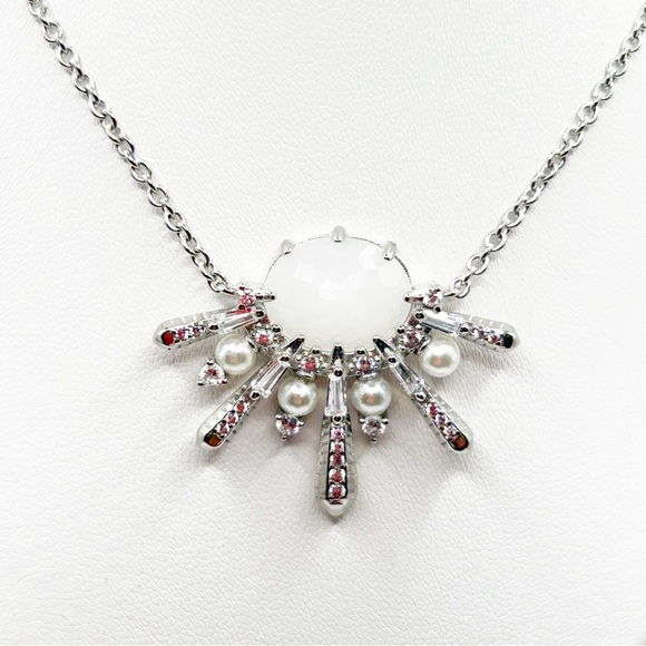 NWOT Winter Sun Rays Necklace, crystal quartz and pearls, Sterling silver - Picture 5 of 17